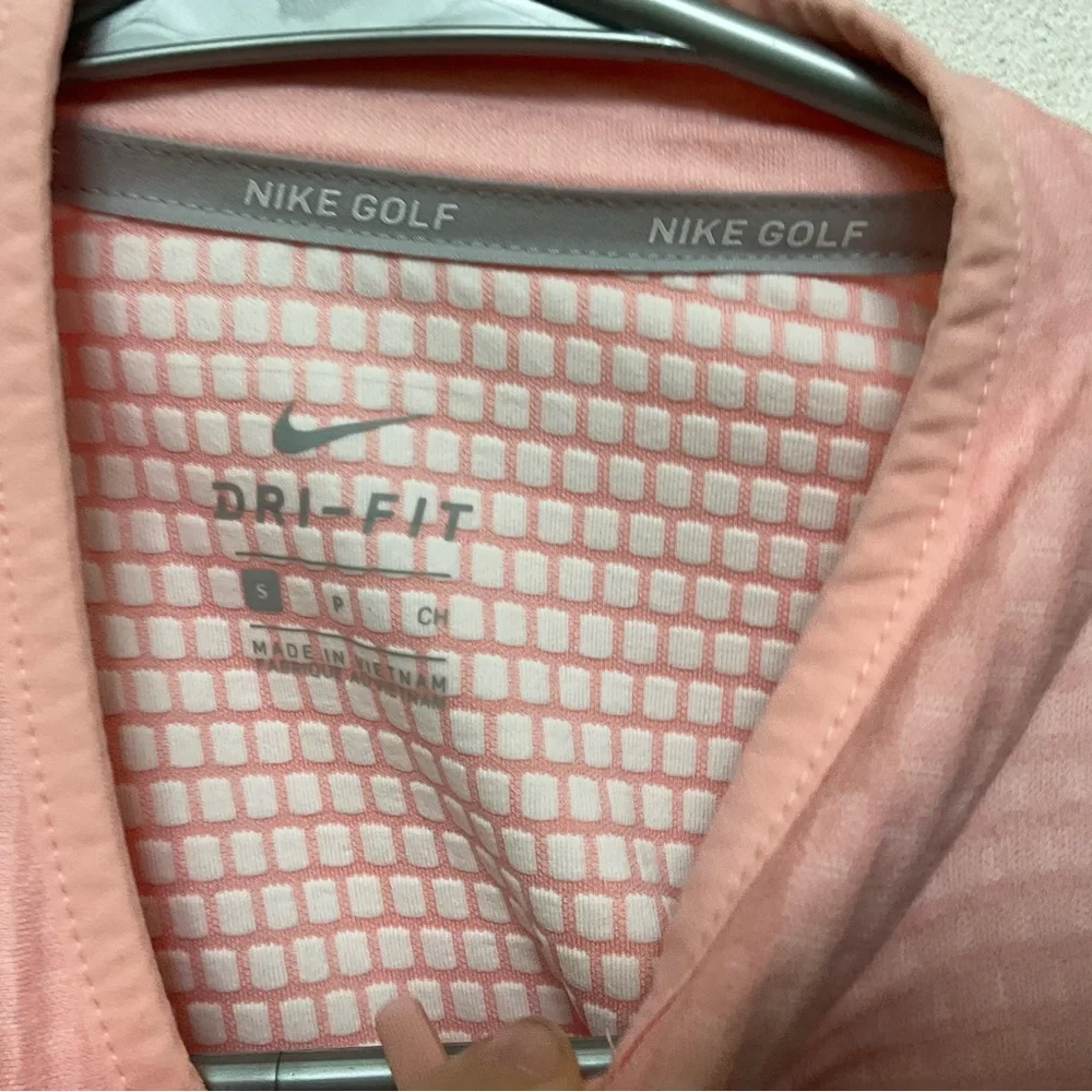 Nike Golf Peach Pink Dri-Fit Half Zip Athletic Jacket Size Small TPC Scottsdale